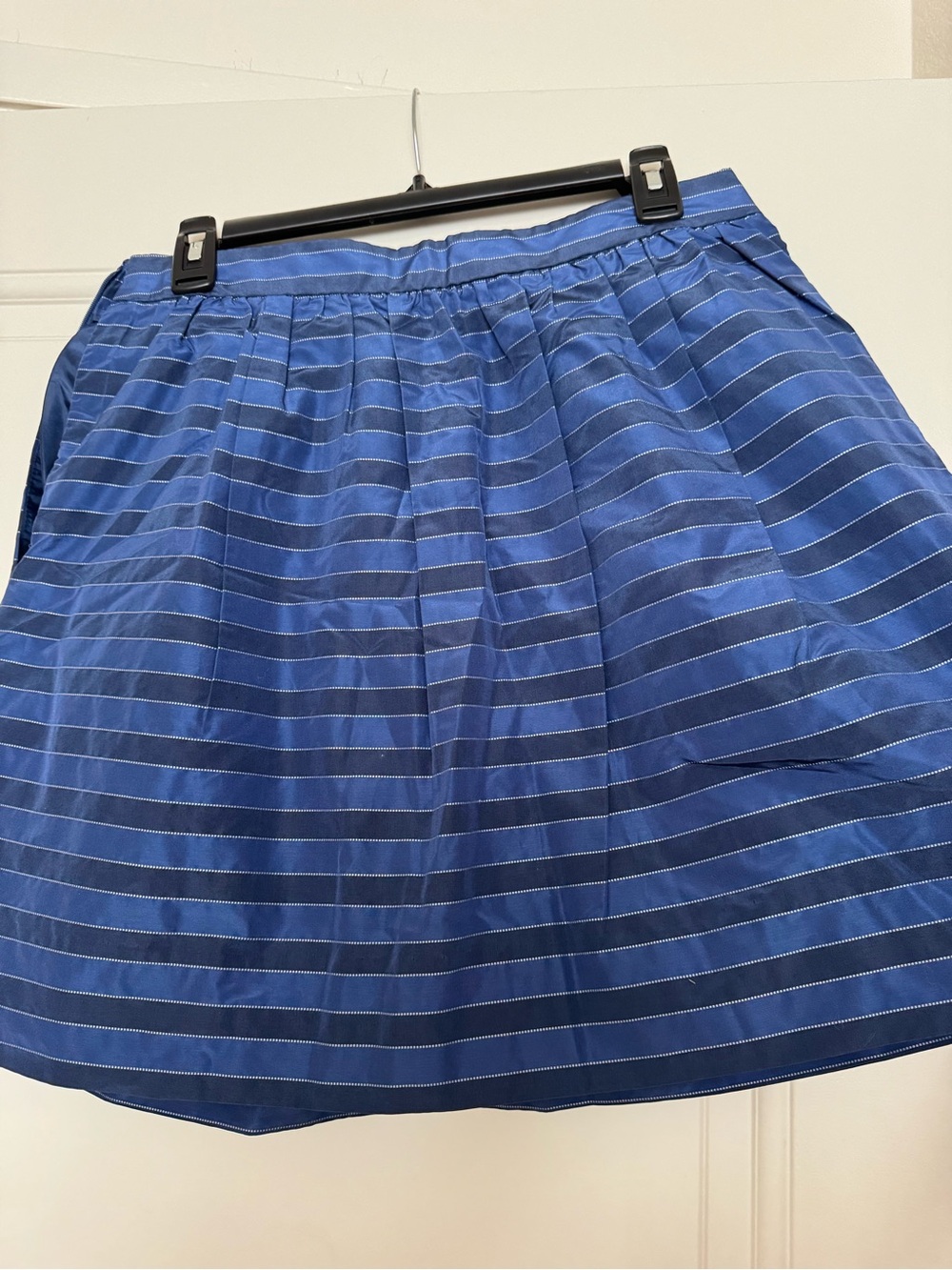 J. Crew Blue Striped Circle Skirt